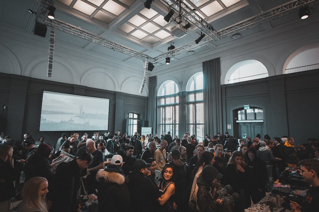 group of professionals at event