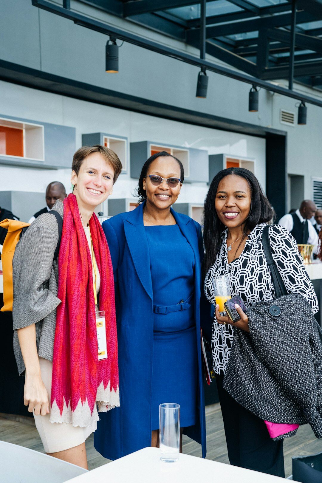 diverse business group smiling